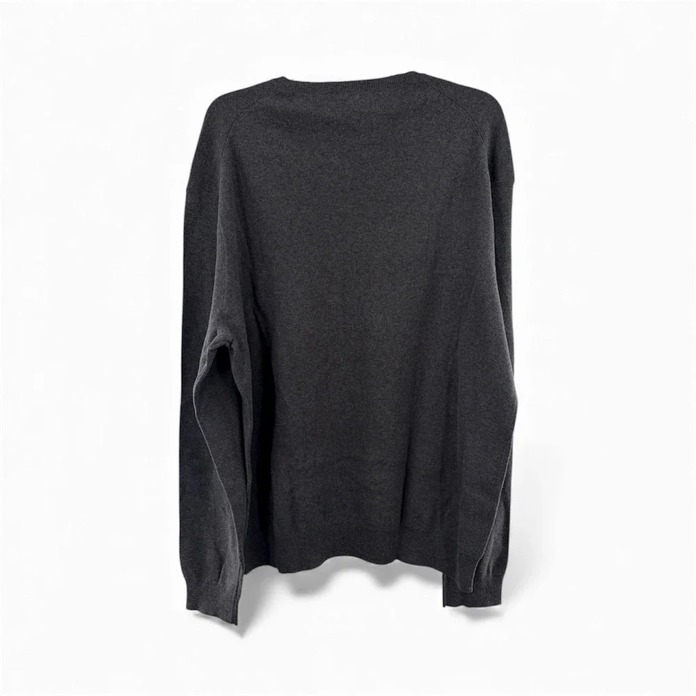 NWT Polo Ralph Lauren Pima Cotton V-Neck Sweater Mens 2XL Heather Navy Pony‎